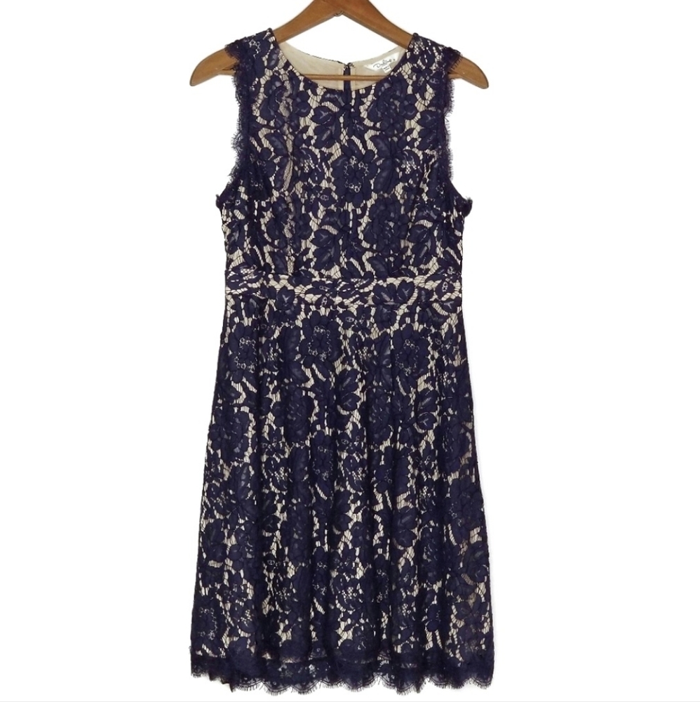 Darling | Midnigt Navy A-Line Lace Dress US 10